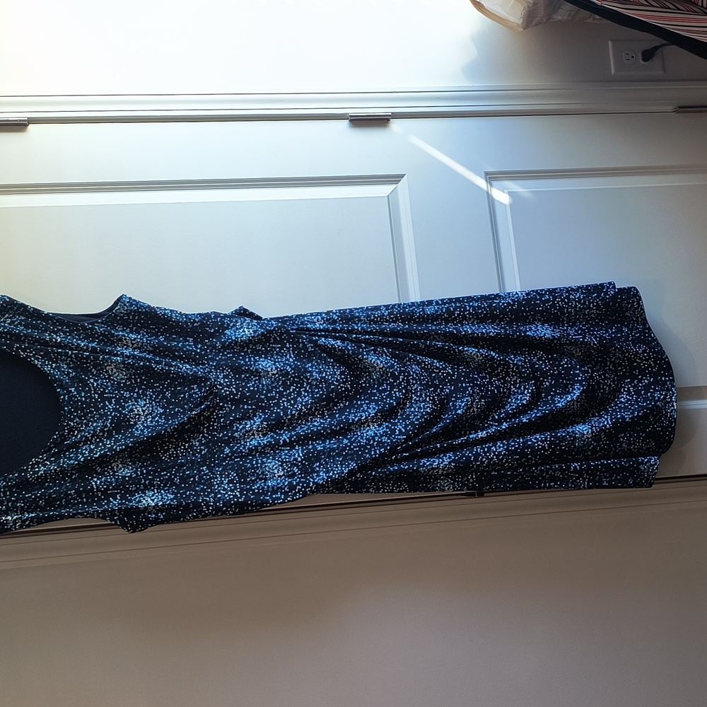 Blue sleeveless dress